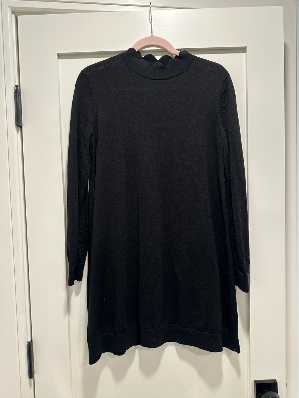 COS Black Scalloped-Neck Mini Dress